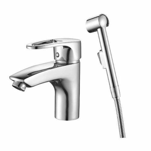 Смеситель DECOROOM DR70015 одноручный для умывальника и биде монолитный хром