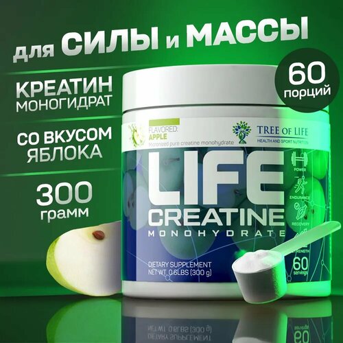 Creatin(300гр)Tree of Life( яблоко) 10pcs tree of life