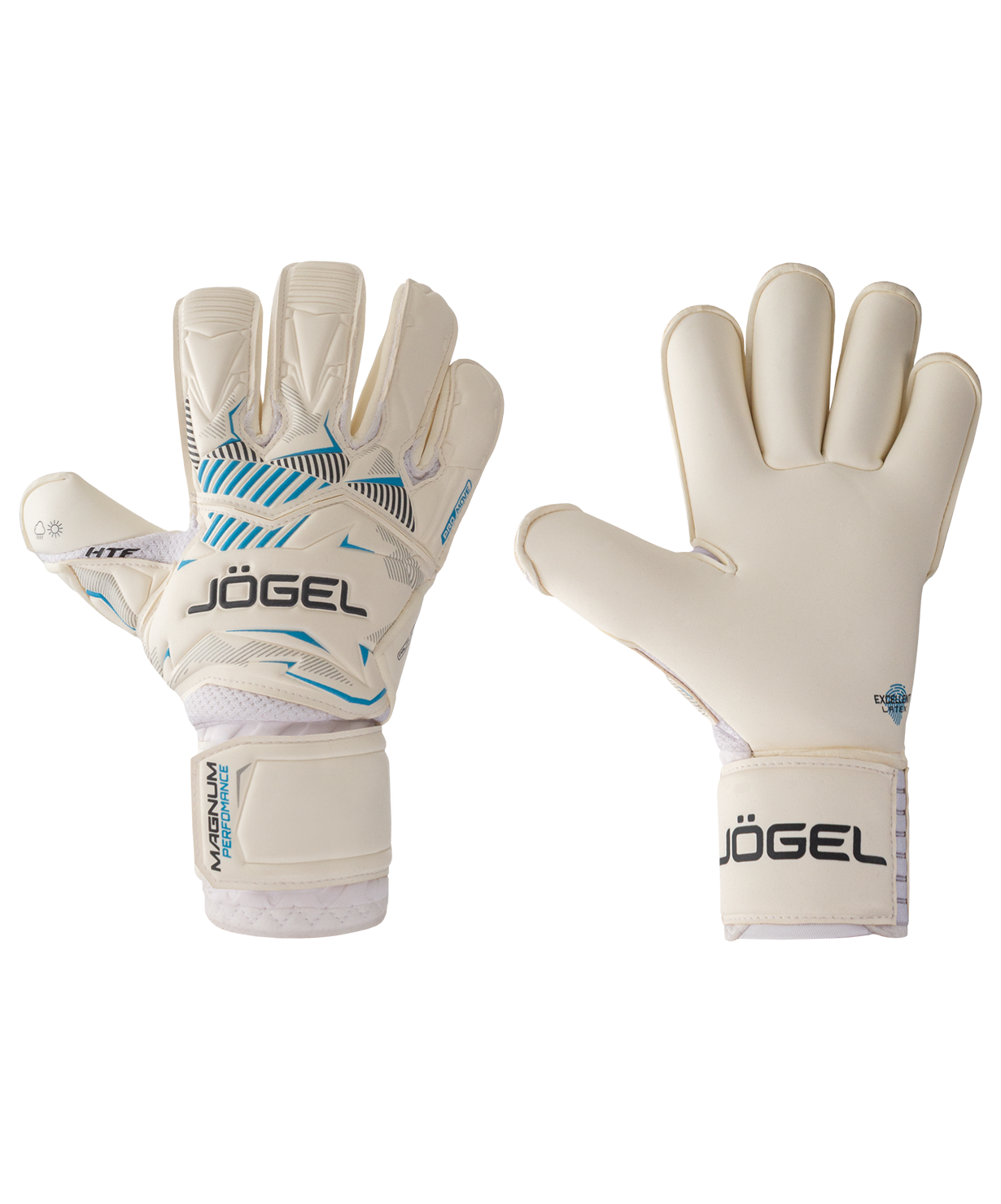 Перчатки вратарские Jögel Magnum Perfomance El4 Roll, белый размер 10,5