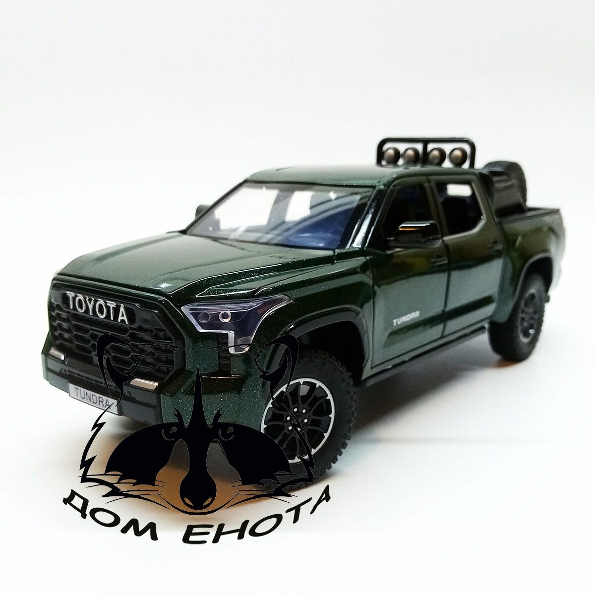 Машина Toyota Tundra металлическая модель 1:24 Машинка игрушечная Тойота Тундра зеленый