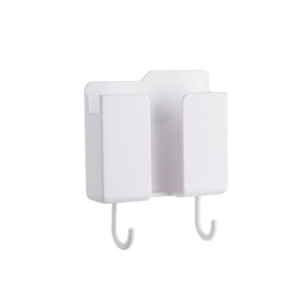 фото Держатель настенный органайзер ключница для телефона, пульта, ключей, мелких предметов, размер 9,7x8,5x2,5 см, цвет белый