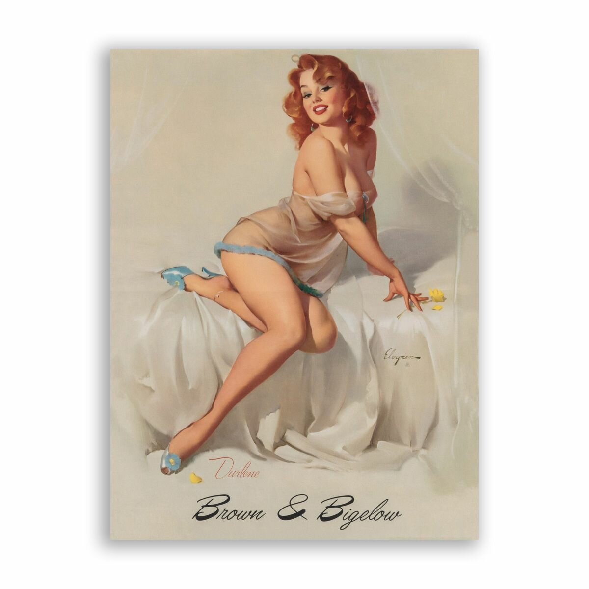 Постер на бумаге в стиле Пин-ап / Pin-up Girl / Винтажная девушка / Размер 30 x 40 см