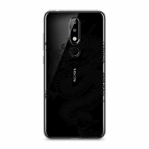 Силиконовый чехол на Nokia 5.1 Plus (X5) / Нокиа 5.1 Плюс Большой китайский дракон, прозрачный силиконовый чехол на nokia 5 1 plus x5 нокиа 5 1 плюс glitch art