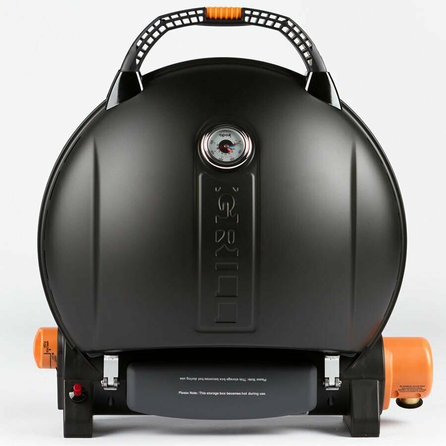 Компактный газовый гриль O-Grill 800T черный + адаптер А, мощность 3.6 кВт, вес 11.7 кг