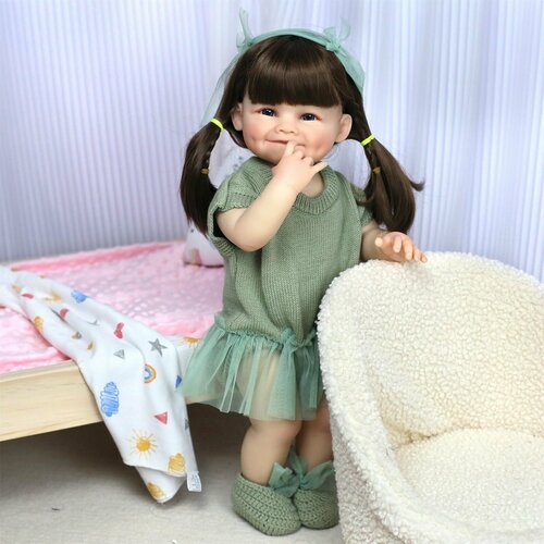 Силиконовая кукла Реборн девочка Оливия, 55 см реалистичная силиконовая кукла реборн 55 см 11343