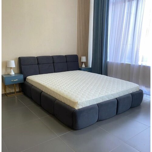 VIERO Кровать Анталия мягкое изголовье с размером спального места 160х200 с ортопедическим основанием без подъемного механизма 37990₽