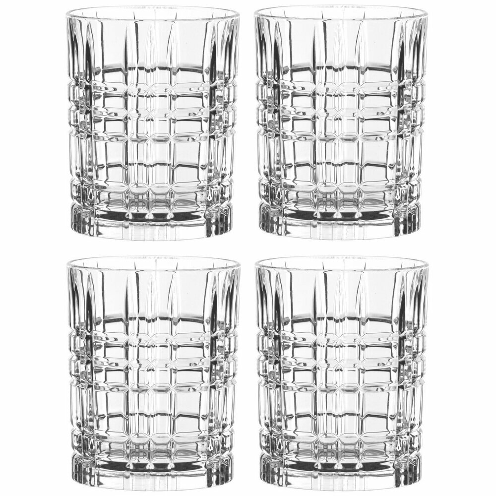 Набор из 4-х хрустальных стаканов для виски Square, 345 мл, прозрачный, серия Стаканы и бокалы для виски, Nachtmann, 101050