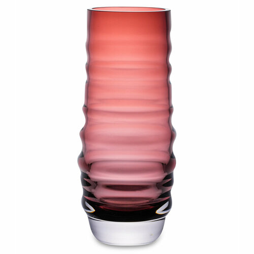 Стеклянная ваза для цветов Волны, 25 см, розовый, серия Home&Living, Krosno, KRO-FWAB072025001021