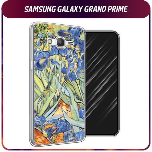 Силиконовый чехол на Samsung Galaxy Grand Prime/J2 Prime / Самсунг Галакси Grand Prime/J2 Prime Ирисы Ван Гог чехол книжка mypads для samsung galaxy j2 prime grand prime plus самсунг j2 prime смешать два цвета черный серый
