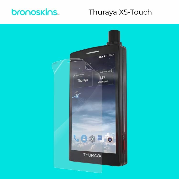 Глянцевая, Защитная бронированная пленка на экран Thuraya X5-Touch