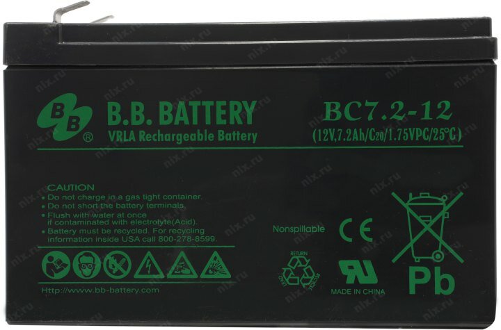 Аккумуляторная батарея для ИБП BB Battery B.B. Battery BC 7,2-12