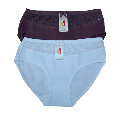 фото Трусы mengni roumei, 2 шт., размер xl, белый, фиолетовый