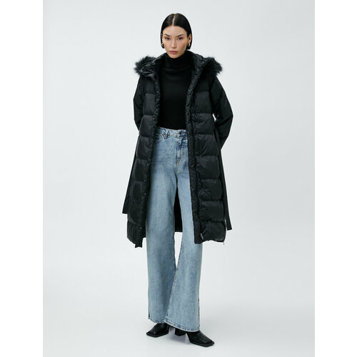 фото Куртка koton, размер 34, черный