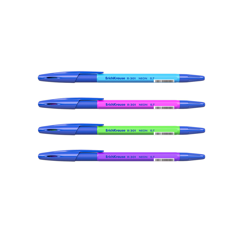 Ручка шариковая Erich Krause Neon R-301 Stick&Grip - фото №11