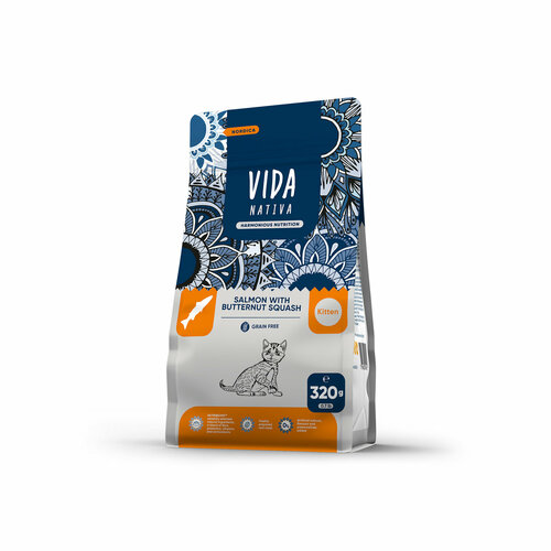VIDA - Vida Nativa - Корм для котят с лососем и тыквой 0.32кг