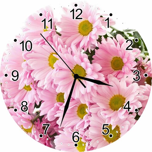 Часы деревянные (МДФ) D-27 см, настенные и настольные с подставкой в комплекте, 