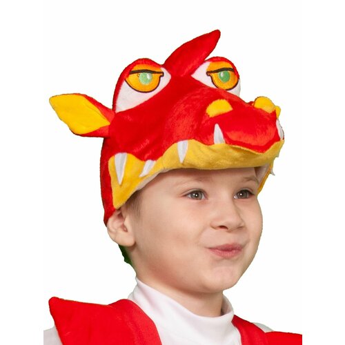 фото Карнавальная маска - шапочка "дракончик" серия "символ года", размер 52-54 карнавалофф