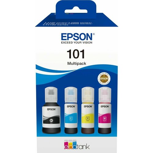 EPSON C13T03V64A Контейнер 101 набор чернилл для L4150, L4160, L4260, L6160, L6170, L6190, L6290, L14150, 127 мл. 4-COLOUR