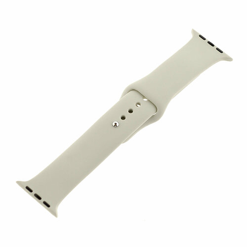 Ремешок силиконовый для Apple Watch 42мм/ 44мм/ 45мм размер M/L, #26 мягкий белый