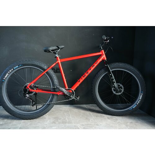 фото Велосипед фэтбайк fatbike time try tt222/8s 26" алюминиевая рама 19.5" гидравлический тормоз, красный