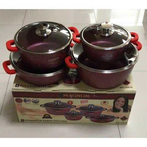Набор посуды 8пр мрамор RED MAGNUM 11156₽