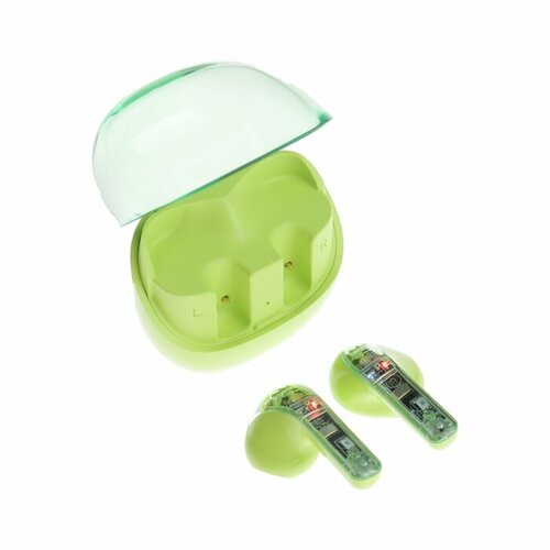 Наушники беспроводные R20 TWS вкладыши BT 53 30200 мАч шумоподавление зелёные 1531₽