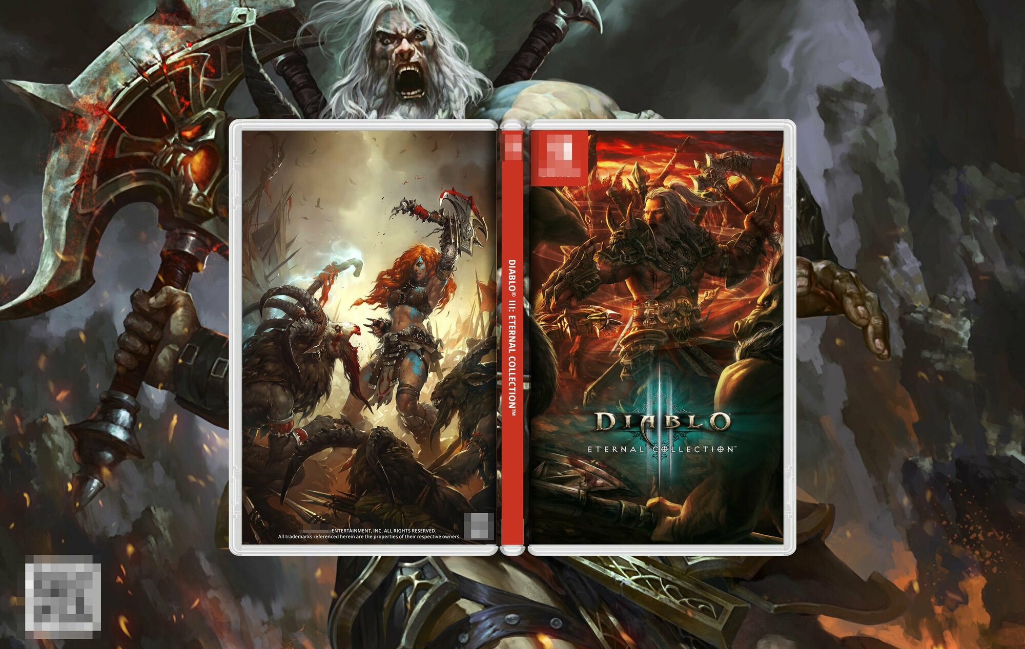 Diablo III Eternal collection Barbarian / Обложка для Кейса Nintendo Switch.