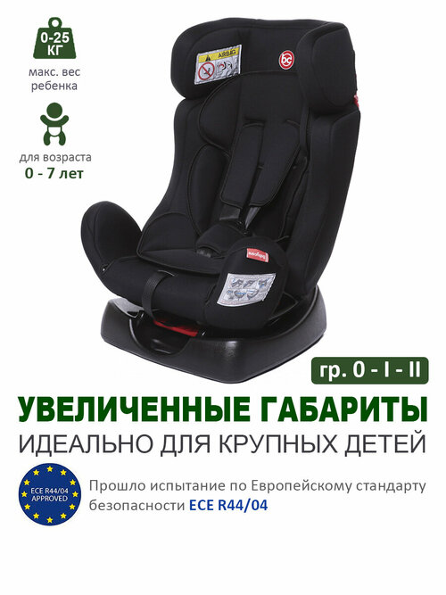 Автокресло группа 0/1/2 (до 25 кг) Babycare Nika, черный