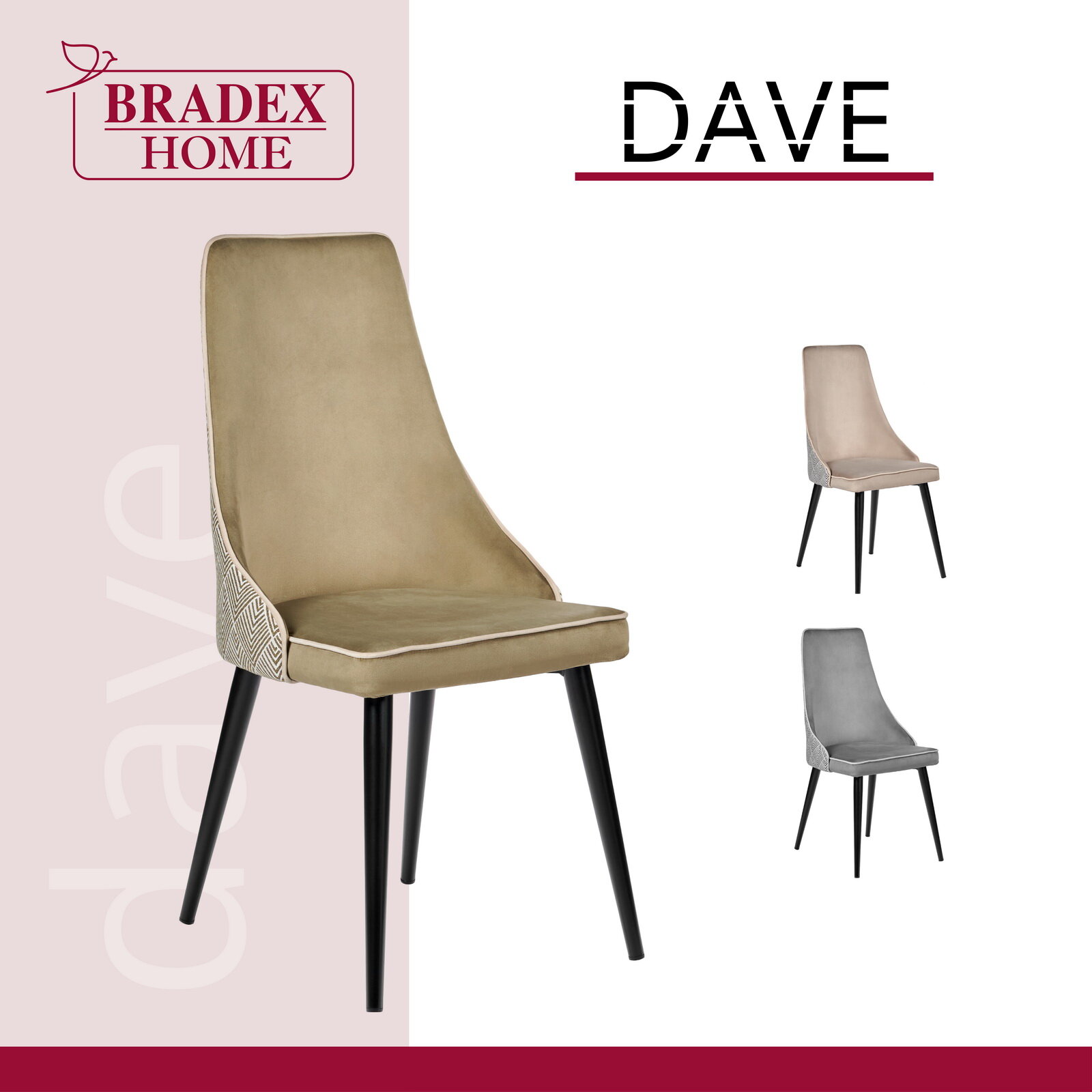 Стул Dave оливковый / Стулья для кухни / Кухонные стулья со спинкой / Стул кресло / Кресло на балкон / Стулья для гостиной / Мебель лофт