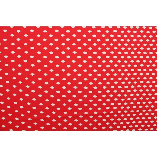 Ткань Креп-стрейч красно-белый с каймой, ш140см, 0,5 м ткань креп плательный цв хаки без рисунка 2879