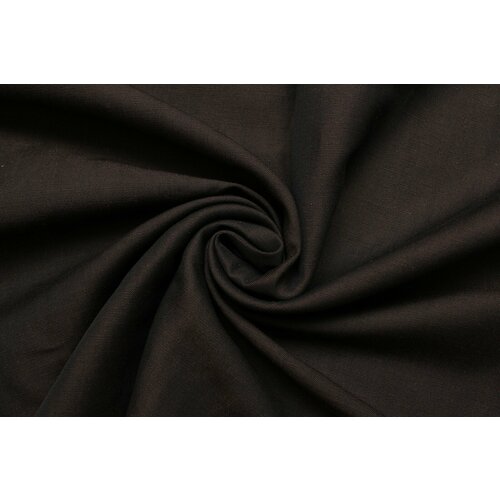 Ткань Лен-хлопок костюмный Marlane меланж коричнево-бежевый, ш156см, 0,5 м