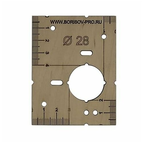 Шаблон со смещенным отверстием, диаметр 28 мм