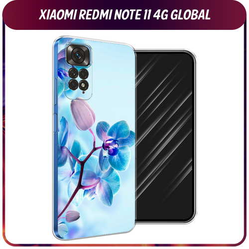 Силиконовый чехол на Xiaomi Redmi Note 11 4G Global/Redmi Note 11S / Редми Ноут 11 Global/11S Голубая орхидея силиконовый чехол на xiaomi redmi note 11 4g global redmi note 11s редми ноут 11 global 11s белоснежный волк