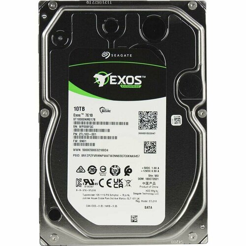 Жесткий диск Seagate SATA 10Tb Enterprise Capacity Exos 7E10 ST10000NM017B 2670700₽