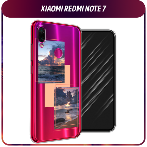 Силиконовый чехол на Xiaomi Redmi Note 7 / Сяоми Редми Нот 7 Sky collage, прозрачный