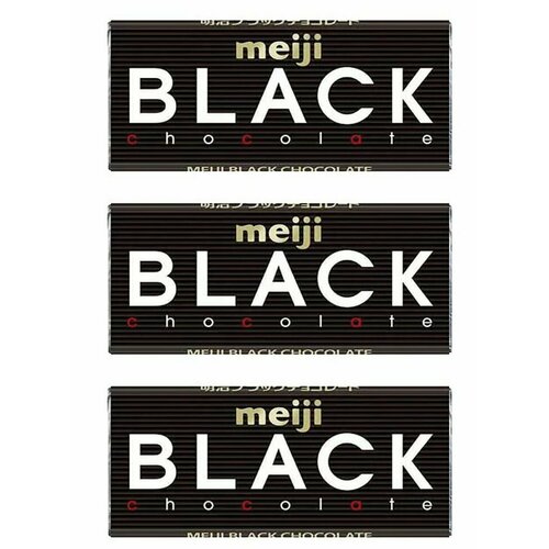 Meiji Шоколад черный, 50 г, 3 шт