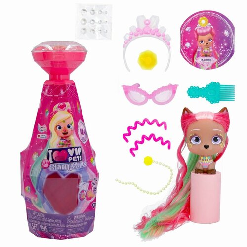 Фигурка IMC Toys VIP Pets GLAM GEMS Модные щенки Jasmine 715684/714175 фигурка vip pets glam gems модные щенки jasmine imc toys [715684 714175]