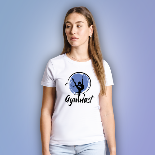 фото Футболка размер m, белый aika "яркость и стиль в спорте"