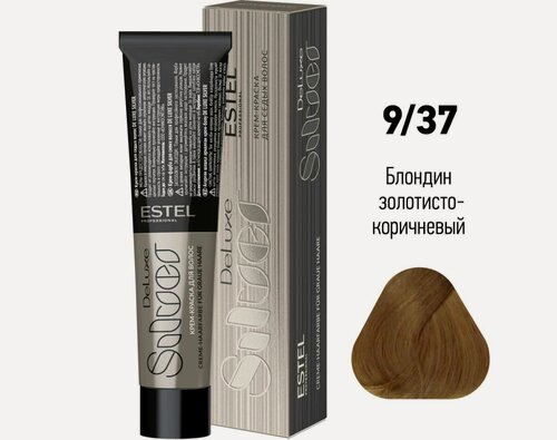 Изображение товара ESTEL De Luxe Silver крем-краска для седых волос, 9/37 блондин золотисто-коричневый, 60 мл