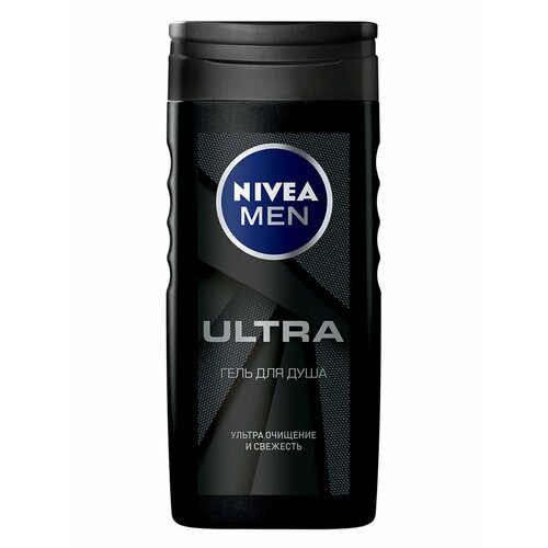 Гель для душа Nivea Men Ultra с натуральной глиной мужской, 250мл nivea гель для душа nivea men nivea заряд чистоты 250 мл