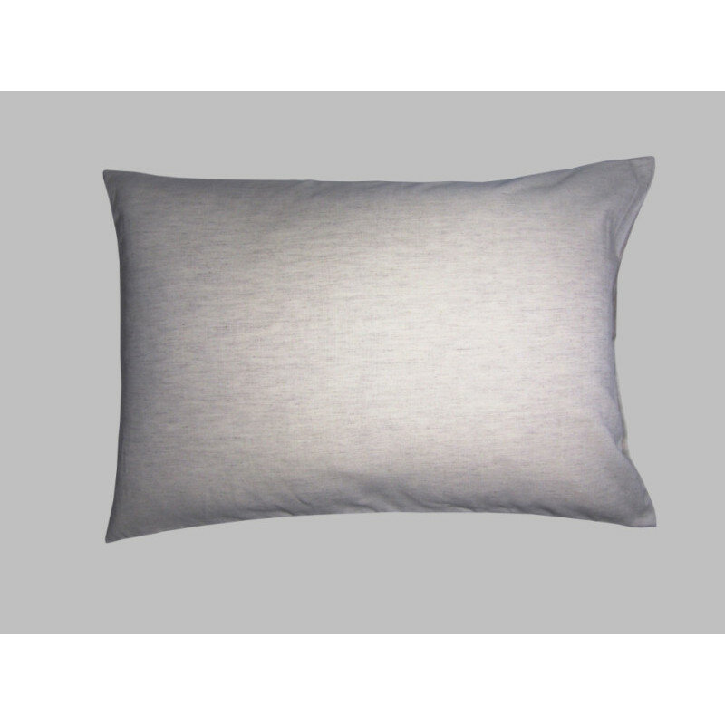 фото Наволочка 50х70 (1 шт) льняная ткань на пуговицах Серый