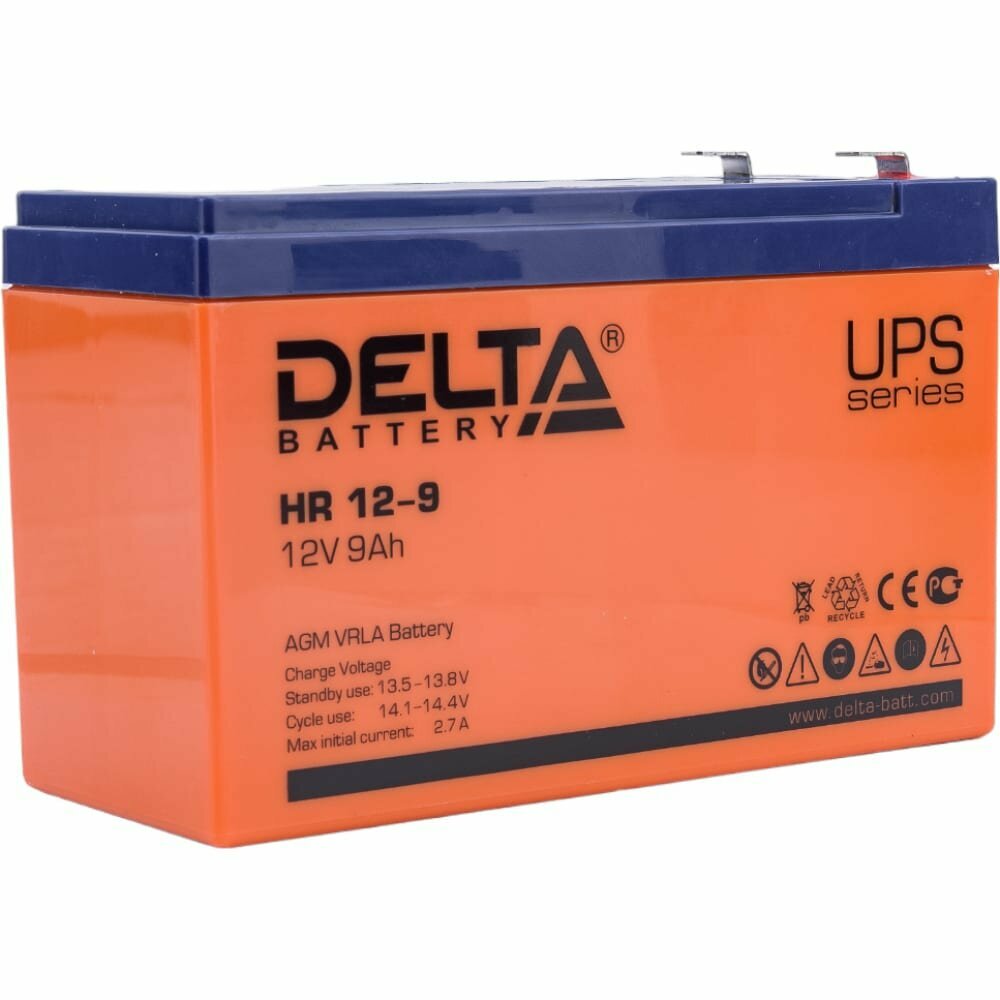 Аккумуляторная батарея DELTA Battery HR 12-9 12В 9 А·ч - фото №20