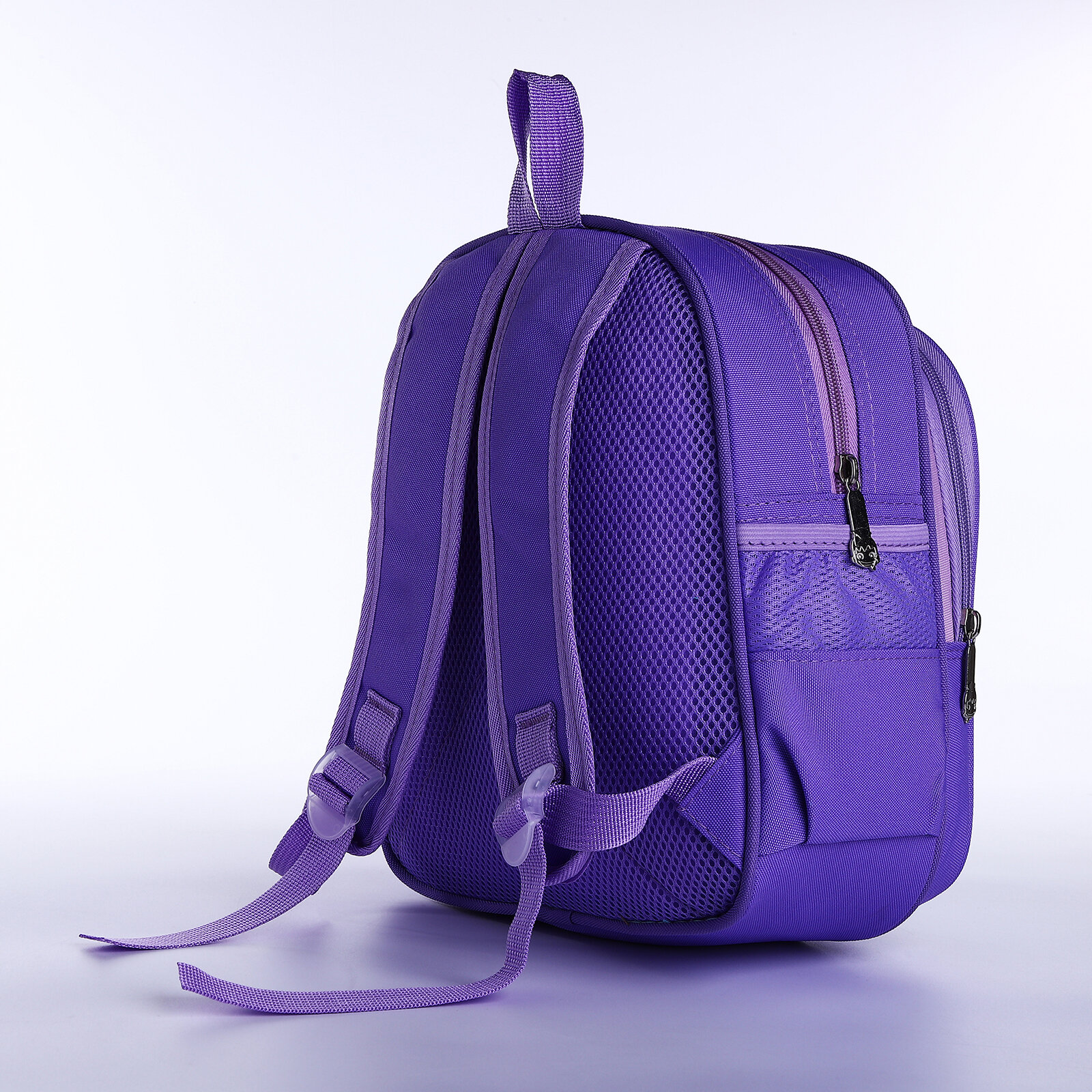 Рюкзак детский на молнии, 3 наружных кармана, цвет фиолетовый (1шт.)