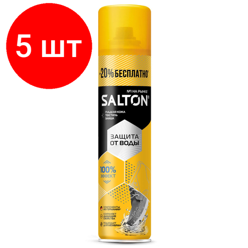 Комплект 5 штук, Средство для защиты обуви от воды SALTON 250мл+50мл 262585032