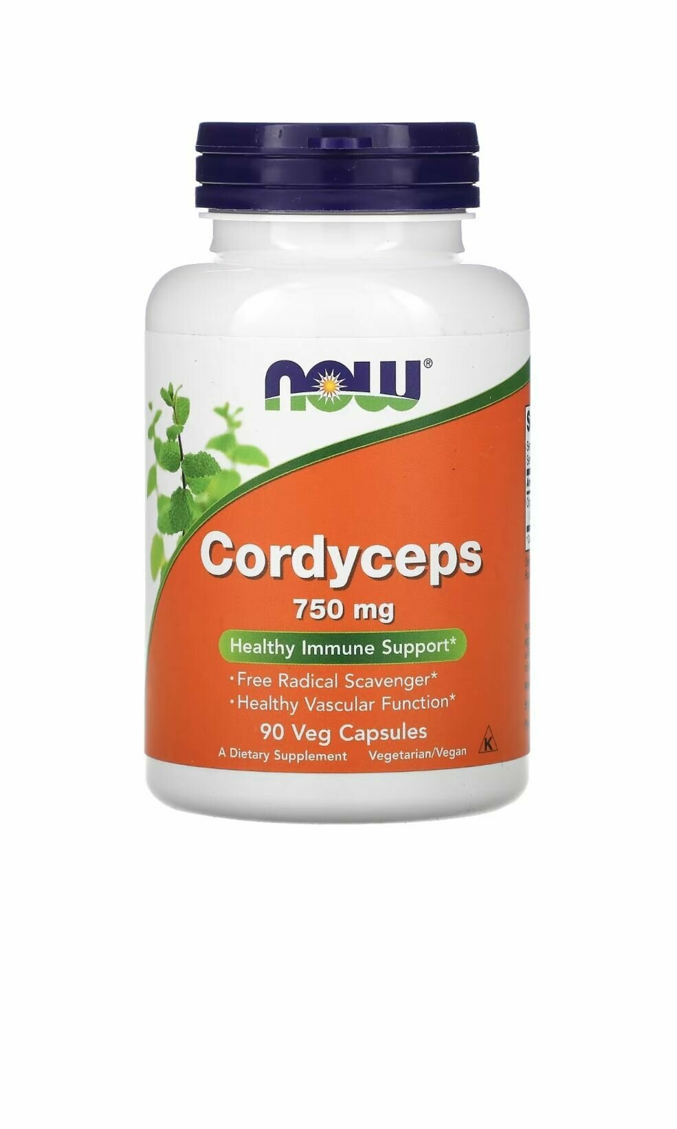 Кордицепс NOW Cordyceps 750 mg 90 капсул
