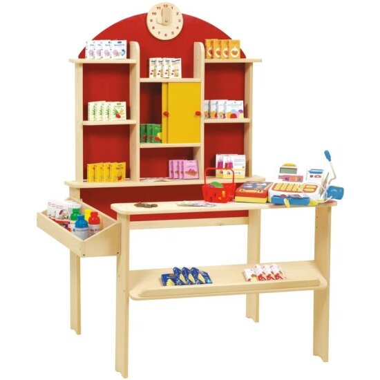 Детский игровой магазин Roba. с аксессуарами, красный/натуральный, 9293ZU