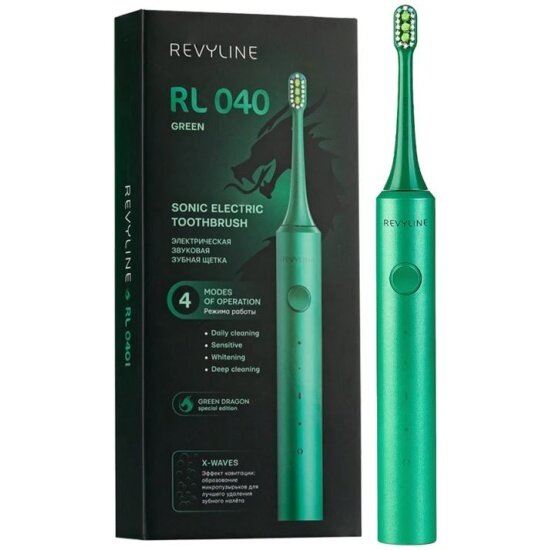 Зубная щётка электрическая Revyline RL 040 Special Color Edition Green Dragon