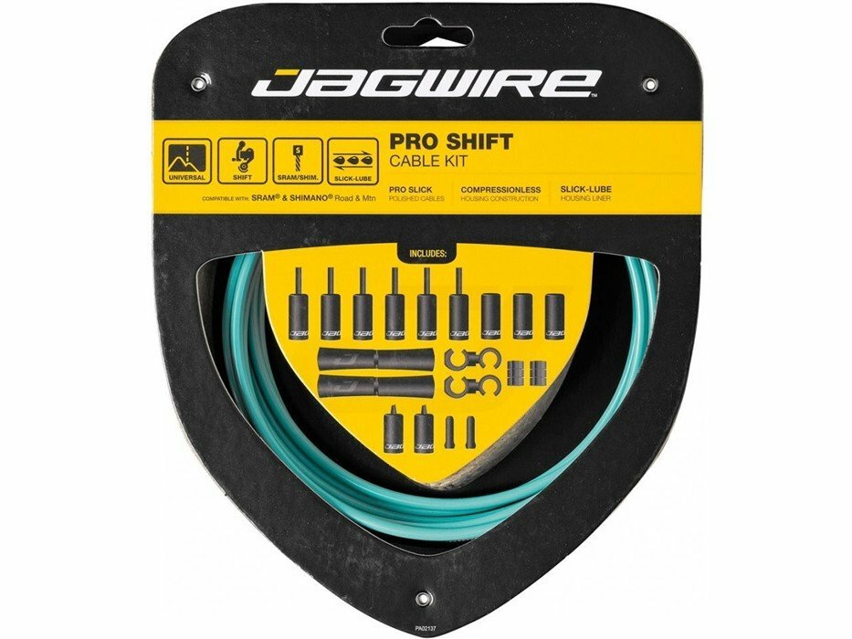 Набор рубашек и тросиков переключения Jagwire Pro Shift Kit 2X Bianchi Celeste (PCK508)