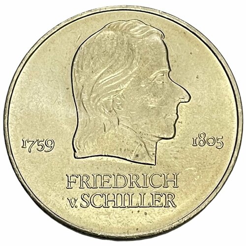 ГДР 20 марок 1972 г. (Фридрих Шиллер) (Лот №2) клуб нумизмат банкнота 50 марок гдр 1964 года фридрих энгельс