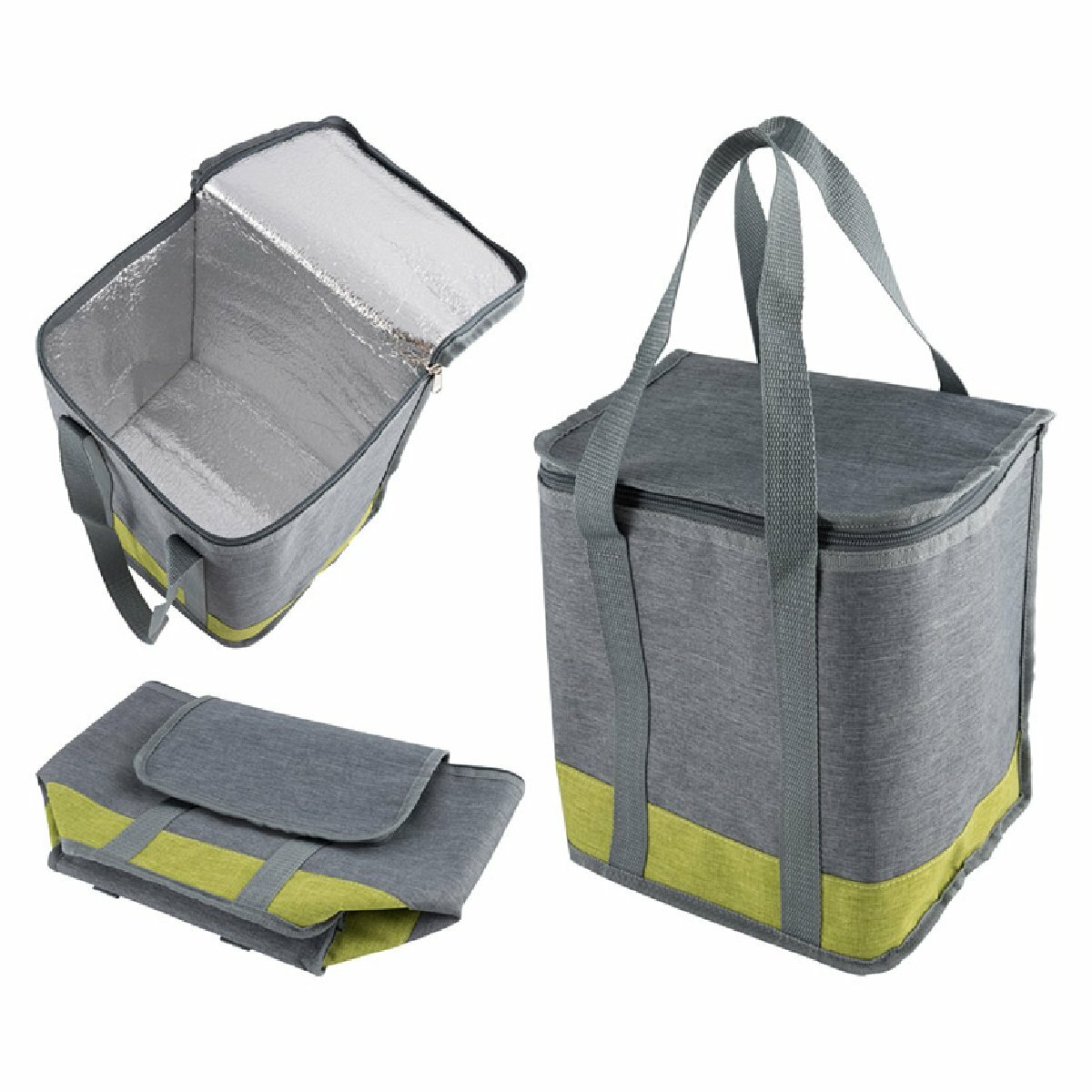 Термосумка CB-158 13л 25x20x28см серый 300D полиэстер алюминий+вспененный полиэтилен 3мм